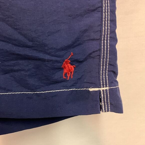 Polo Ralph Lauren Navy Cargo Drawstring Shorts Swim Trunks Size Medium - Picture 5 of 16